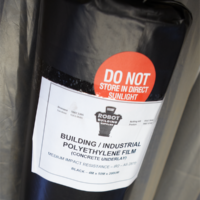 BLACK POLYTHENE SHEET 200UM 4M X 50M