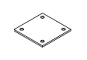 BASE PLATE GALVANISED SQUARE - Coldstream Timber & Hardware