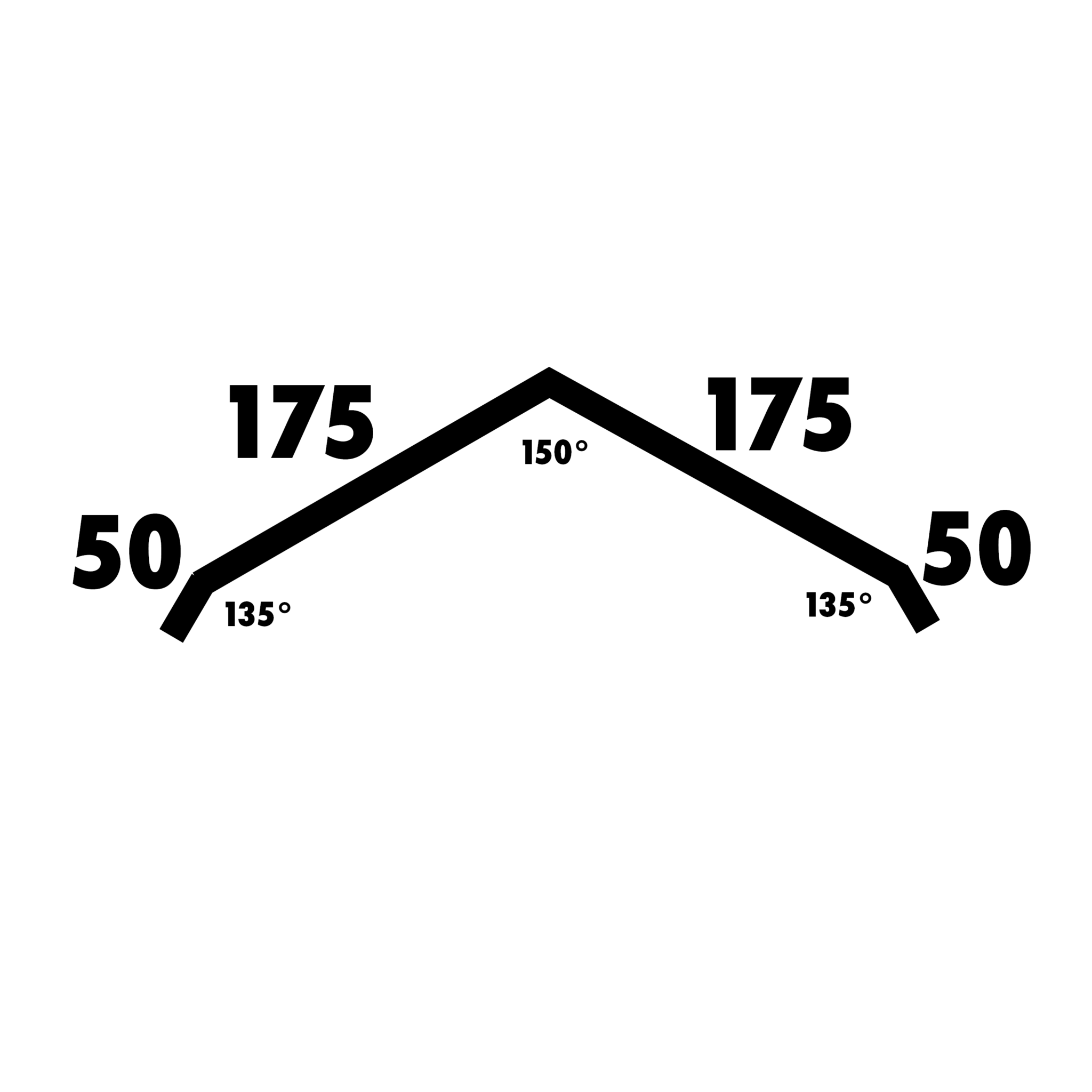 Flashing Shape #01 Vee Ridge